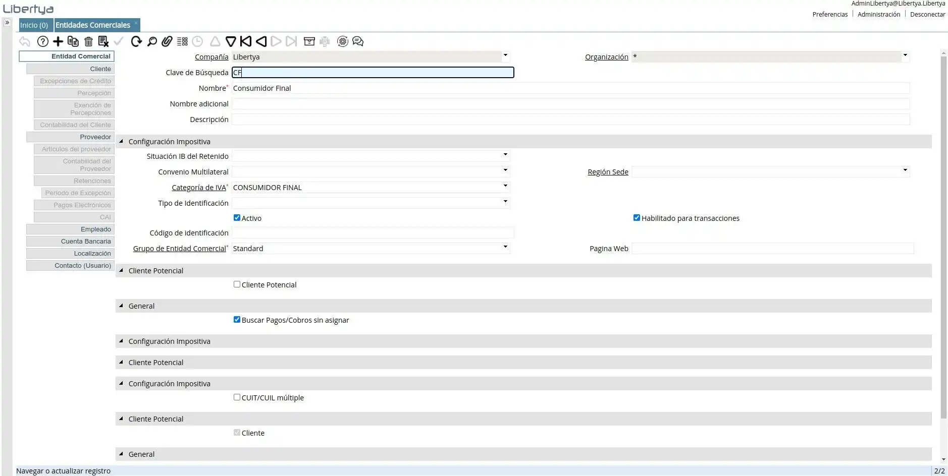 Download web tool or web app Libertya ERP (moved)