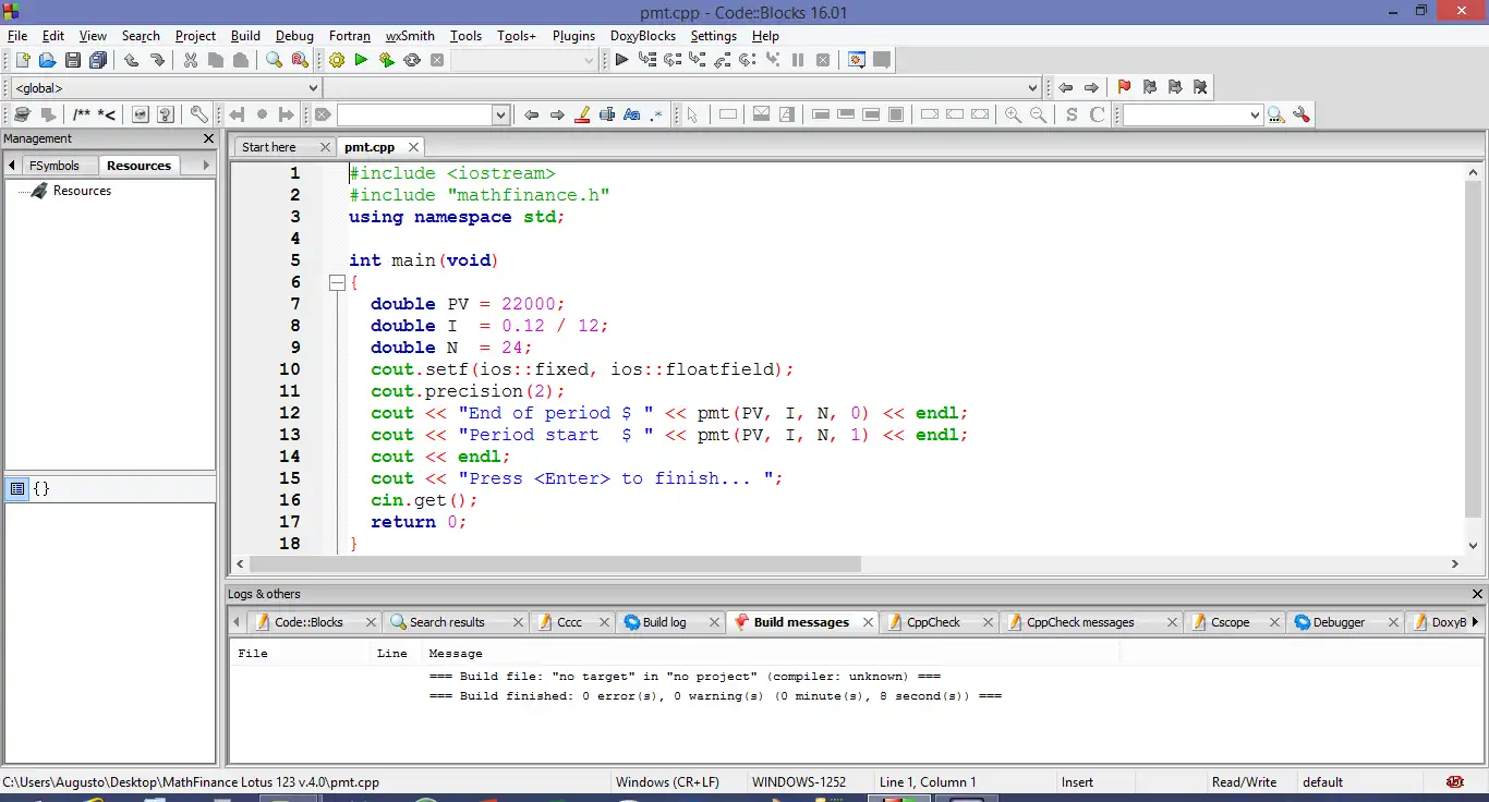 Baixe a ferramenta ou aplicativo da web Lib Finance Math GCC (C ++) Lotus 123