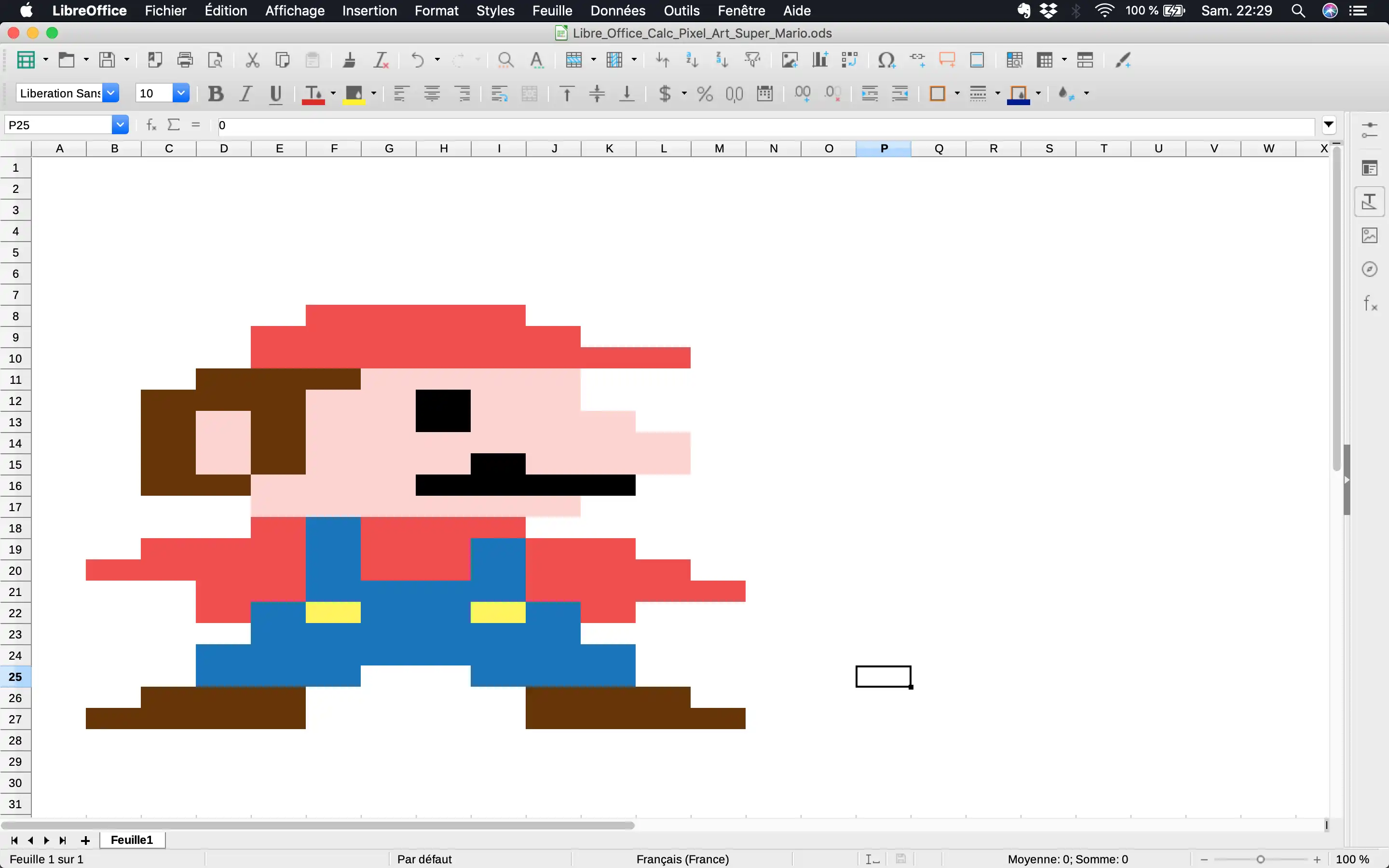 Mag-download ng web tool o web app na Libre Office Calc Pixel Art