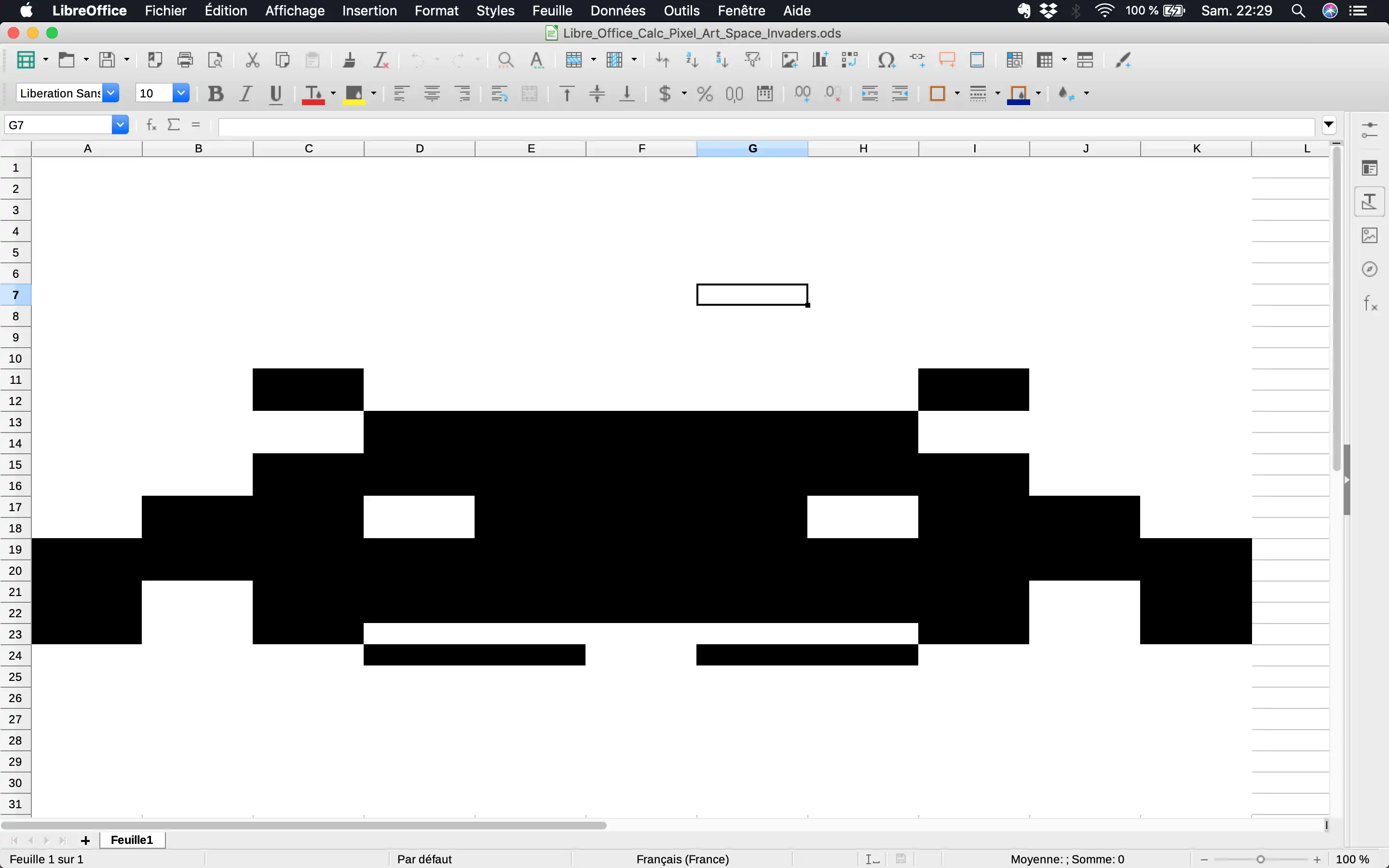 ابزار وب یا برنامه وب Libre Office Calc Pixel Art را دانلود کنید
