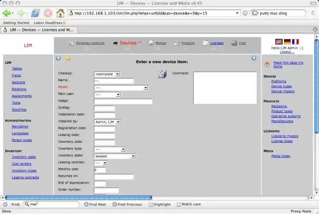 Download web tool or web app Licenses and Medias