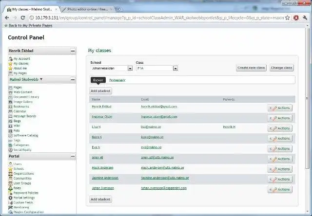 Download webtool of webapp Liferay School Portal