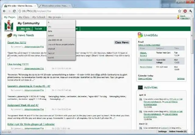 Загрузите веб-инструмент или веб-приложение Liferay School Portal