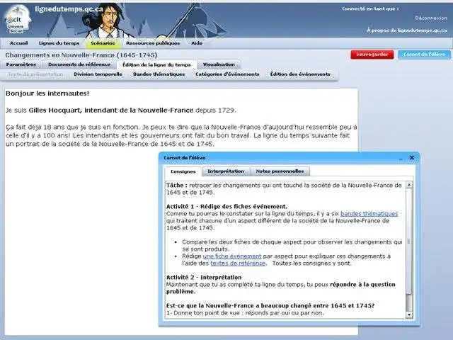 Descargue la herramienta web o la aplicación web Ligne du temps (Flex 2)