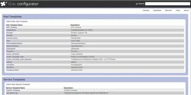 Download web tool or web app Lilac-Reloaded - Nagios Configuration