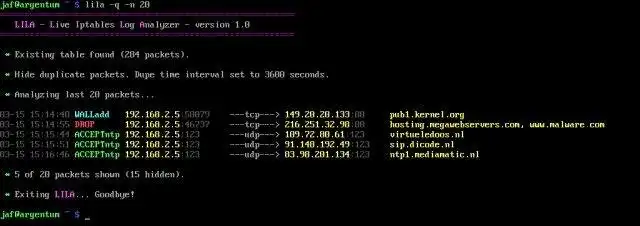 Pobierz narzędzie internetowe lub aplikację internetową LILA - Live Iptables Log Analyzer