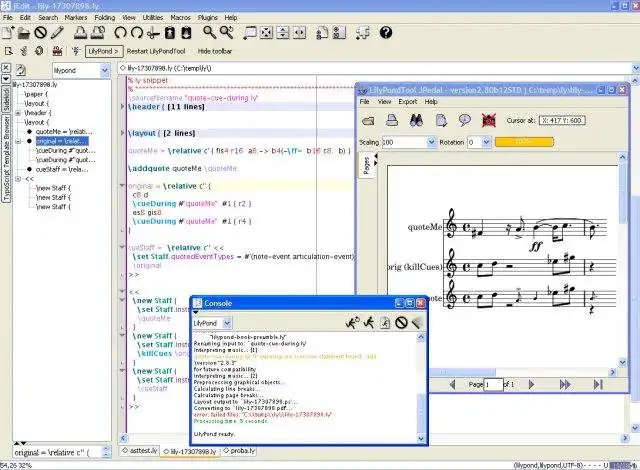 Download web tool or web app LilyPondTool for JEdit