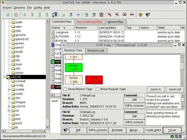 下载网络工具或网络应用程序 LinCVS