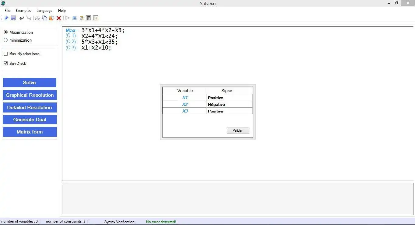 Descargue la herramienta web o la aplicación web Linear Program Solver (Simplex)