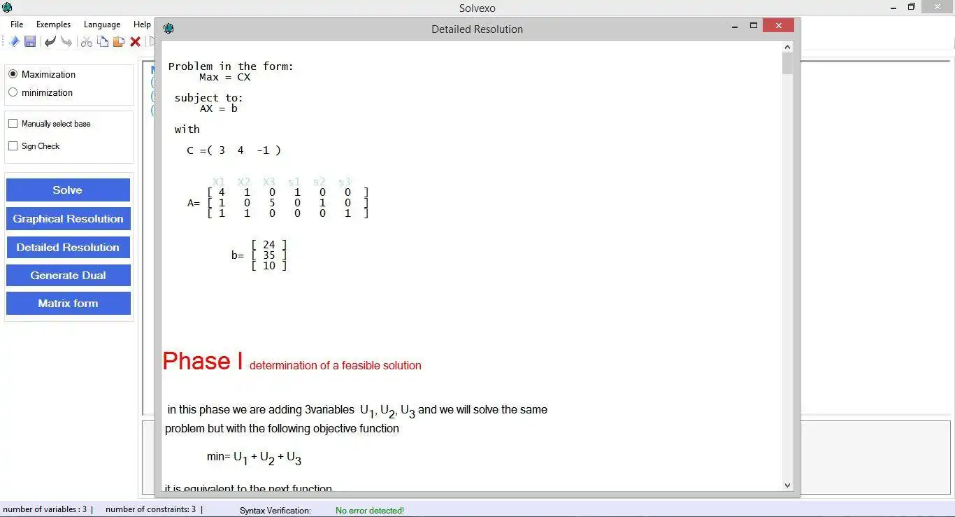 Download web tool or web app Linear Program Solver (Simplex) to run in Windows online over Linux online