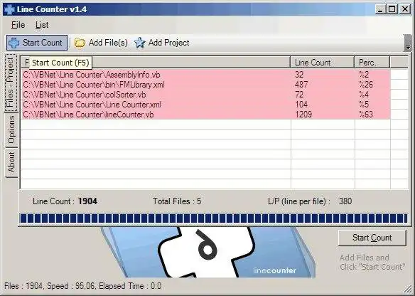 Download web tool or web app Line Counter