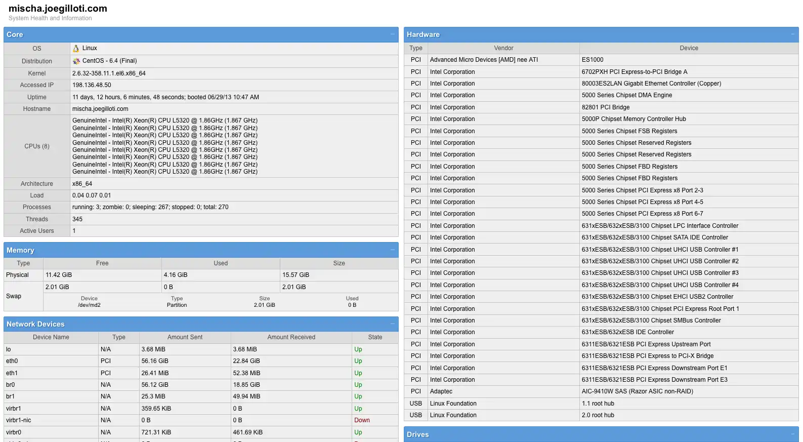 Download webtool of webapp Linfo