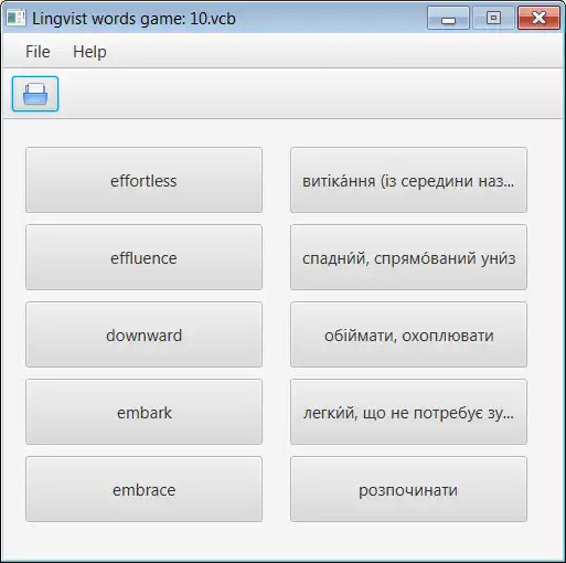 Download web tool or web app Lingvist words game