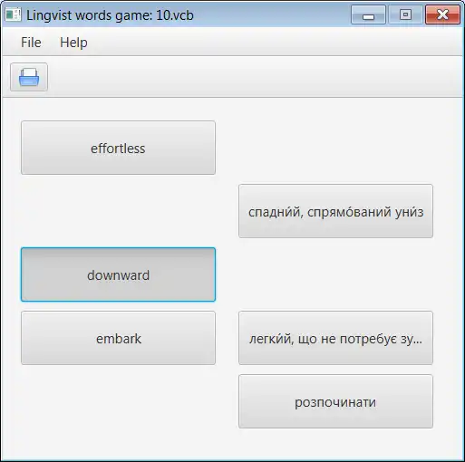 Scarica lo strumento web o l'app web Gioco di parole Lingvist