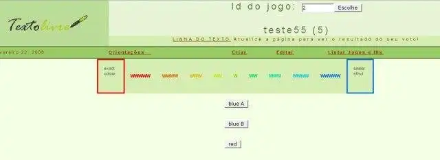 Download webtool of webapp Linha do Texto Semiotic Classifier Game