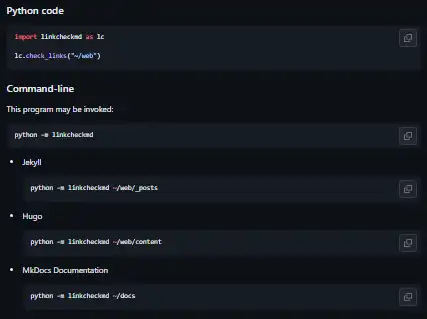 Download web tool or web app Linkchecker for Markdown