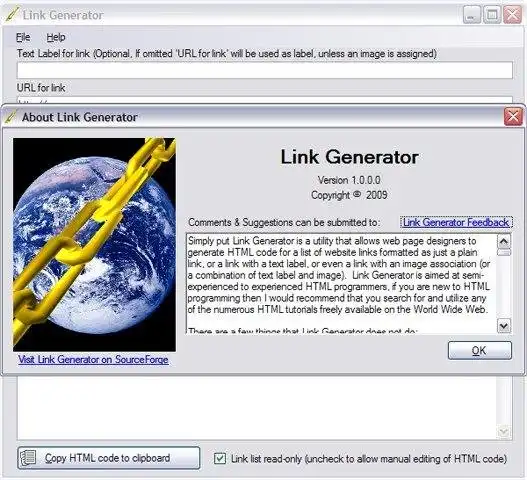 Download web tool or web app Link Generator