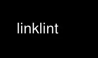 قم بتشغيل linklint في مزود استضافة OnWorks المجاني عبر Ubuntu Online أو Fedora Online أو محاكي Windows عبر الإنترنت أو محاكي MAC OS عبر الإنترنت