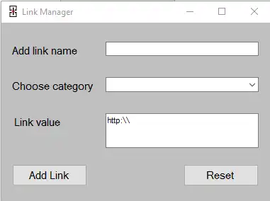 Download web tool or web app Link Manager