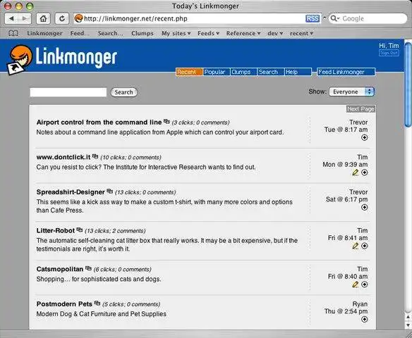ابزار وب یا برنامه وب Linkmonger را دانلود کنید