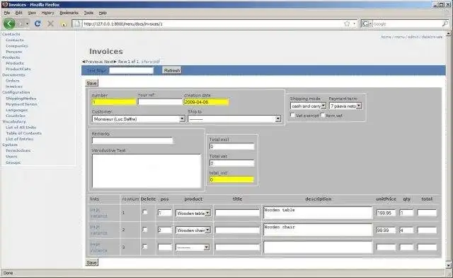 Загрузите веб-инструмент или веб-приложение Lino Database Application Framework
