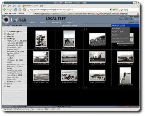 Download web tool or web app LinPHA PHP Photo Gallery