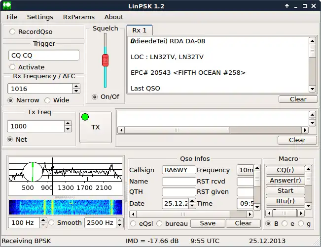 دانلود ابزار وب یا برنامه وب LinPsk - PSK31 برای لینوکس