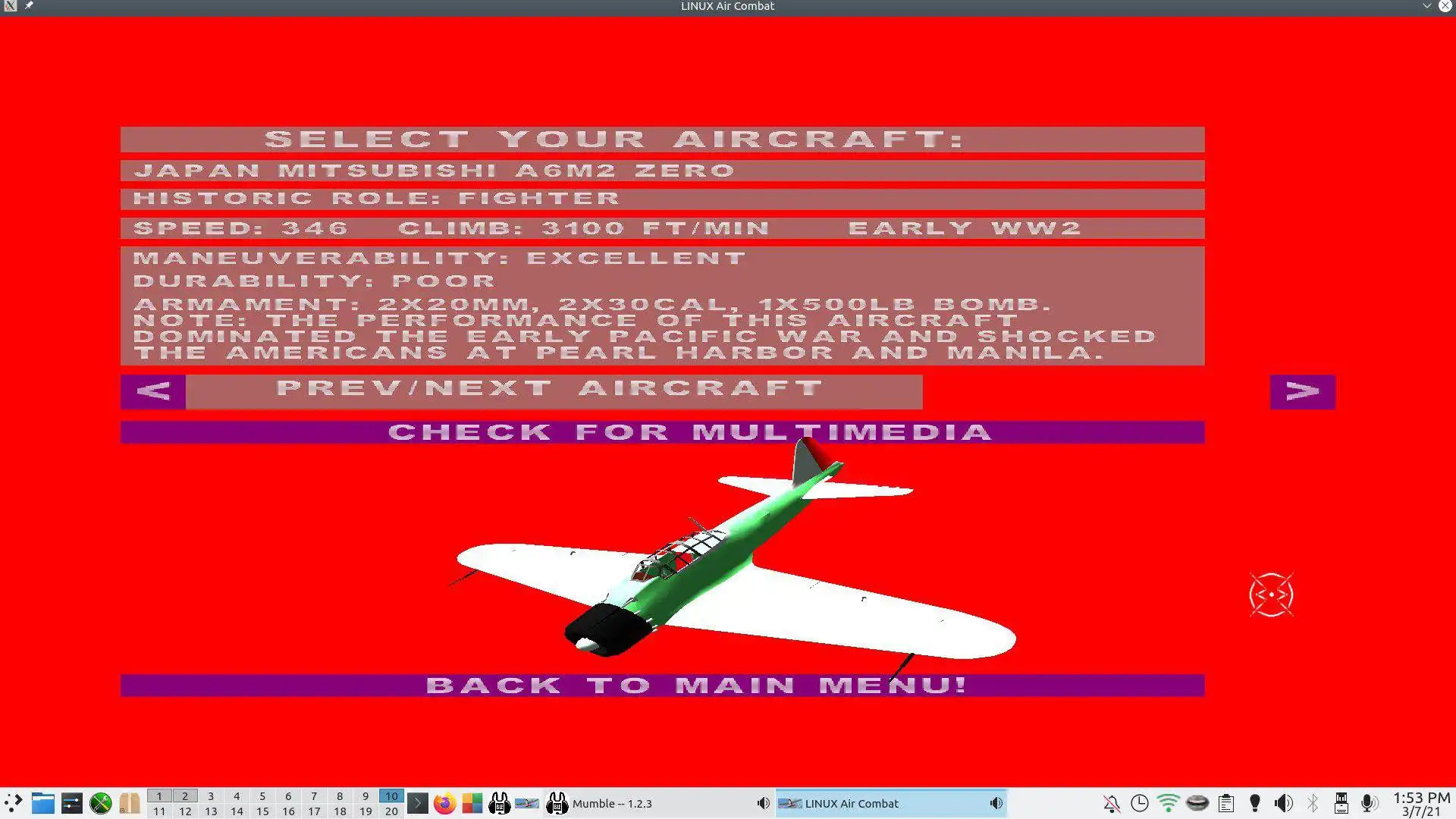 Descargue la herramienta web o la aplicación web Linux Air Combat