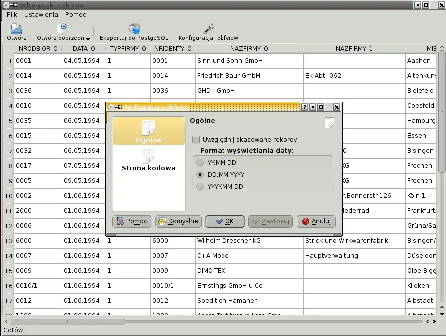 Download web tool or web app linux dBase III file viewer 