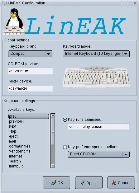 下载网络工具或网络应用程序 Linux Easy Access Keyboard