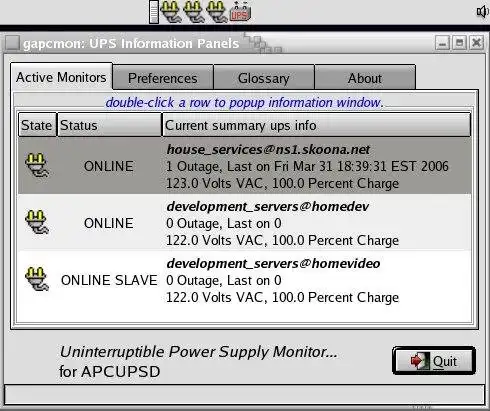 Download web tool or web app Linux GUI Monitor for APCUPSD
