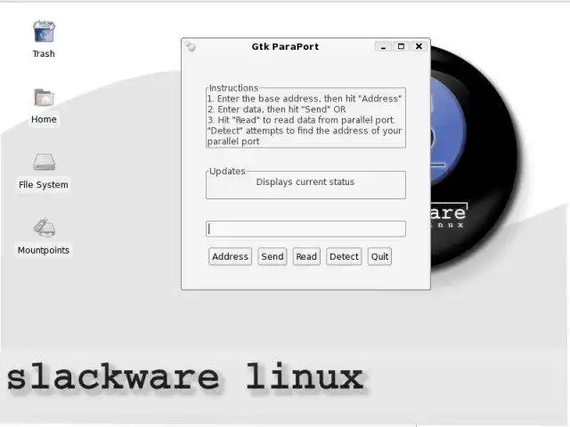 Download webtool of web-app Linux Parallel Port+ om online in Linux te draaien