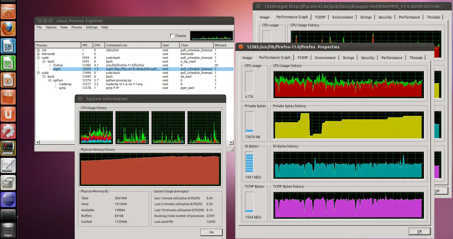 Download webtool of webapp linux process explorer