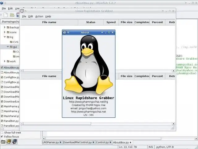 Download web tool or web app Linux rapidshare grabber
