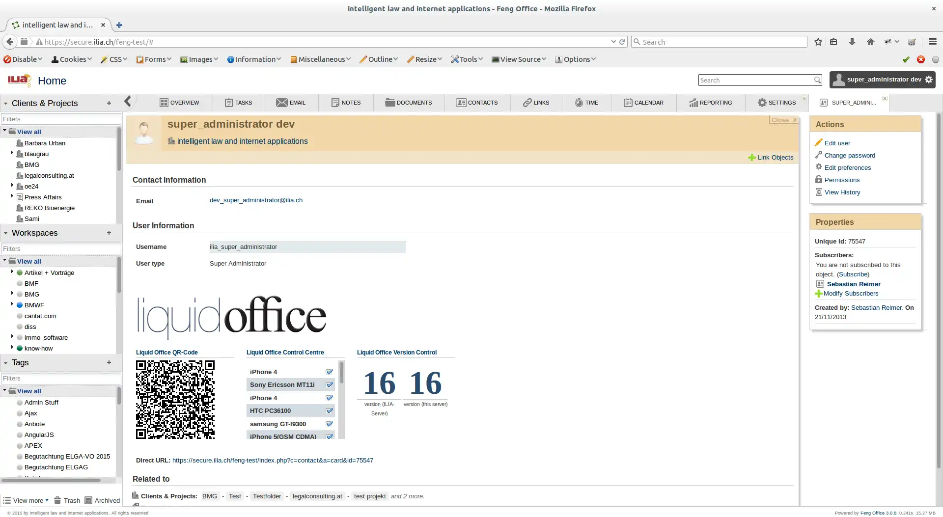 Download web tool or web app Liquid Office (native Feng Office Apps)