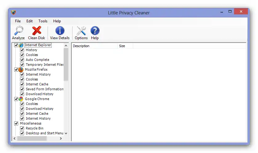 Download web tool or web app Little Privacy Cleaner