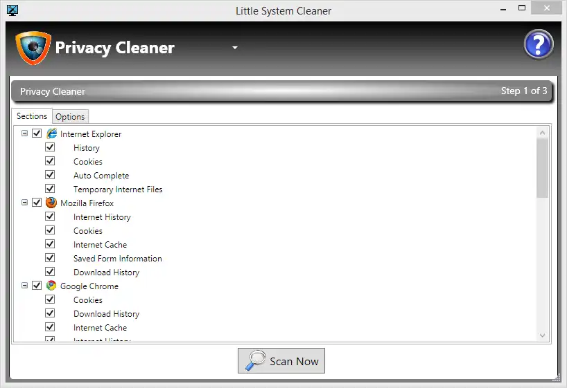 Загрузите веб-инструмент или веб-приложение Little System Cleaner