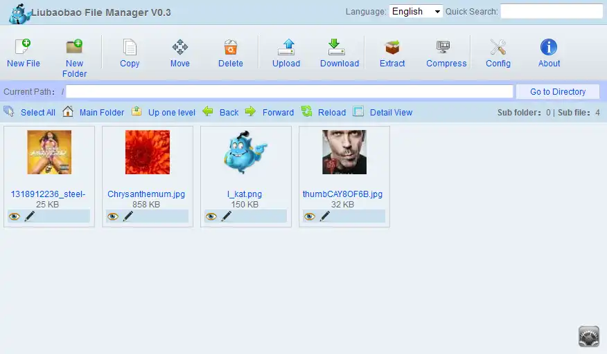 Download web tool or web app Liubaobao .Net Web File Manager