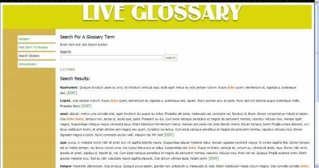 Download web tool or web app Live Glossary