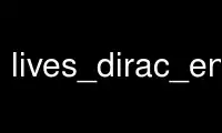 Run lives_dirac_encoder3 in OnWorks free hosting provider over Ubuntu Online, Fedora Online, Windows online emulator or MAC OS online emulator