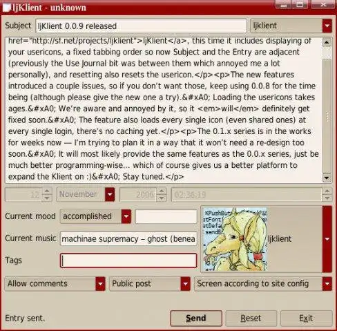 Download web tool or web app ljKlient — a KDE LiveJournal client