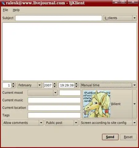 Download web tool or web app ljKlient — a KDE LiveJournal client