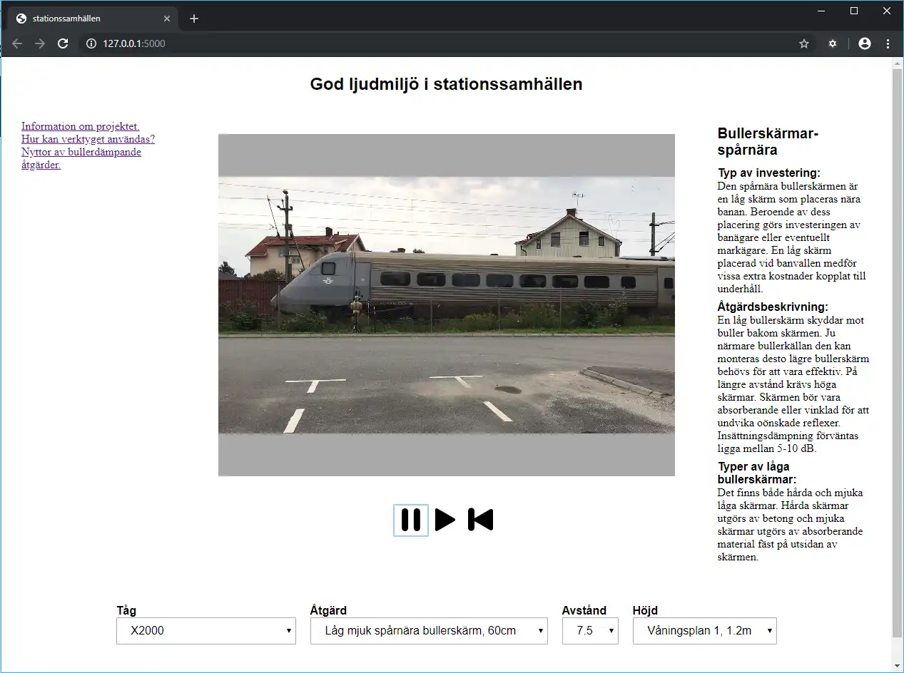 Download web tool or web app Ljudmiljö i Stationssamhällen