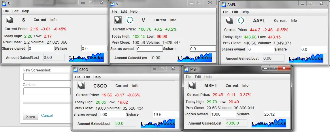 Web aracını veya web uygulamasını indirin Llama Stocks