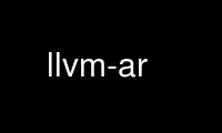 Run llvm-ar in OnWorks free hosting provider over Ubuntu Online, Fedora Online, Windows online emulator or MAC OS online emulator