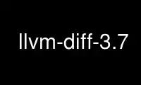 เรียกใช้ llvm-diff-3.7 ในผู้ให้บริการโฮสต์ฟรีของ OnWorks ผ่าน Ubuntu Online, Fedora Online, โปรแกรมจำลองออนไลน์ของ Windows หรือโปรแกรมจำลองออนไลน์ของ MAC OS