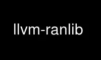 Run llvm-ranlib in OnWorks free hosting provider over Ubuntu Online, Fedora Online, Windows online emulator or MAC OS online emulator