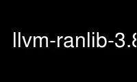Esegui llvm-ranlib-3.8 nel provider di hosting gratuito OnWorks su Ubuntu Online, Fedora Online, emulatore online Windows o emulatore online MAC OS
