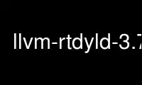 Запустите llvm-rtdyld-3.7 в бесплатном хостинг-провайдере OnWorks через Ubuntu Online, Fedora Online, онлайн-эмулятор Windows или онлайн-эмулятор MAC OS.