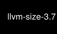 Run llvm-size-3.7 in OnWorks free hosting provider over Ubuntu Online, Fedora Online, Windows online emulator or MAC OS online emulator